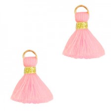 Quaste Ibiza Style 1.5cm Gold-pink
